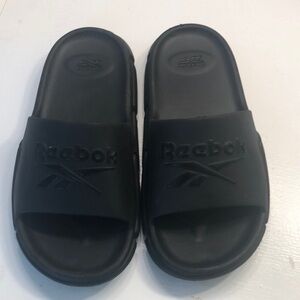 Reebok Black Slide Sandals Minimalist Design